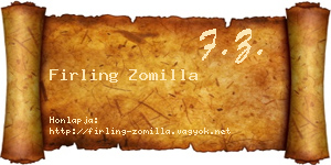 Firling Zomilla névjegykártya
